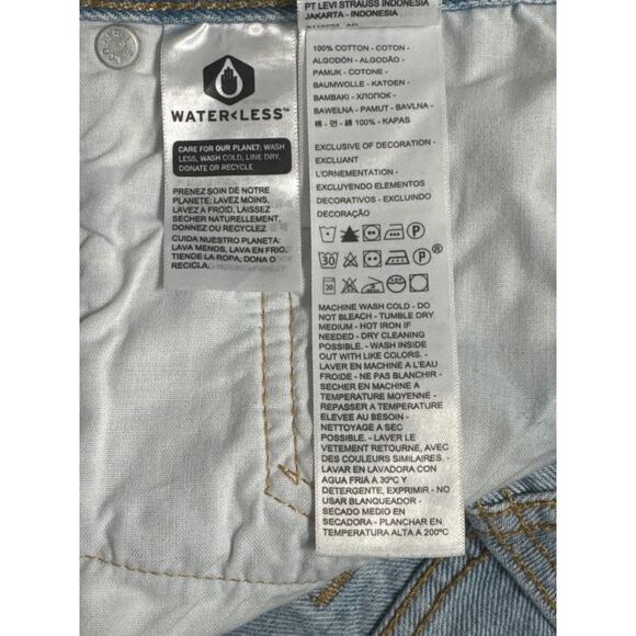 Levi's Premium 501 High Rise Women's Shorts in Luxor Heat Light Wash Size 33 - Picture 8 of 14